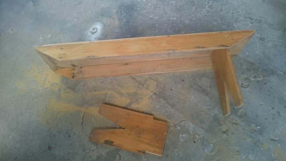 Yellowwood Farm Bench — before restoration