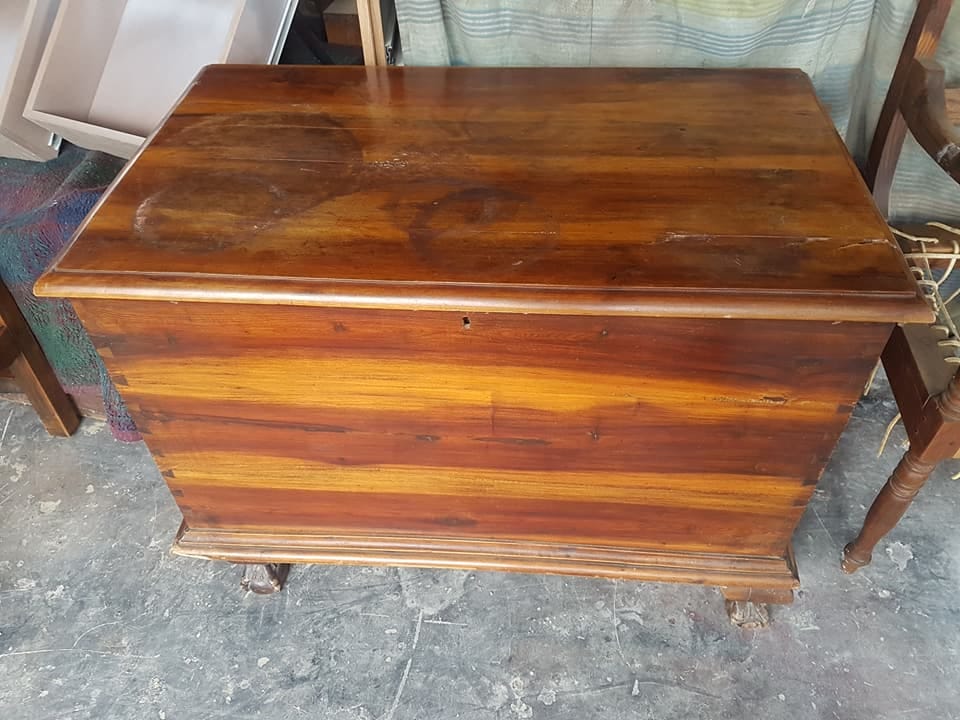 Stinkwood Chest — before restoration