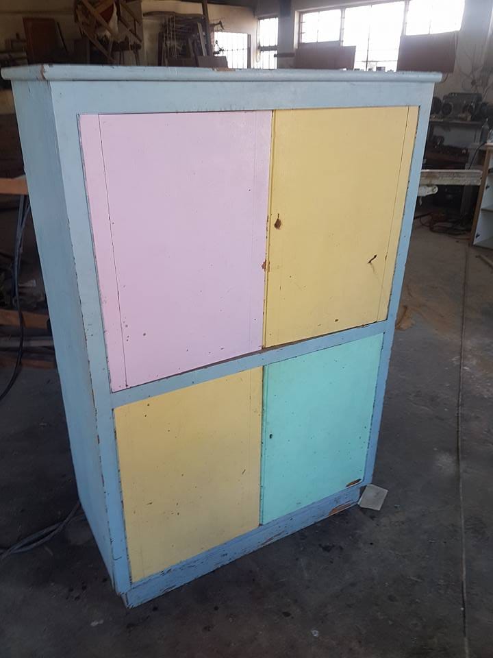 Wood Cabinet — before restoration