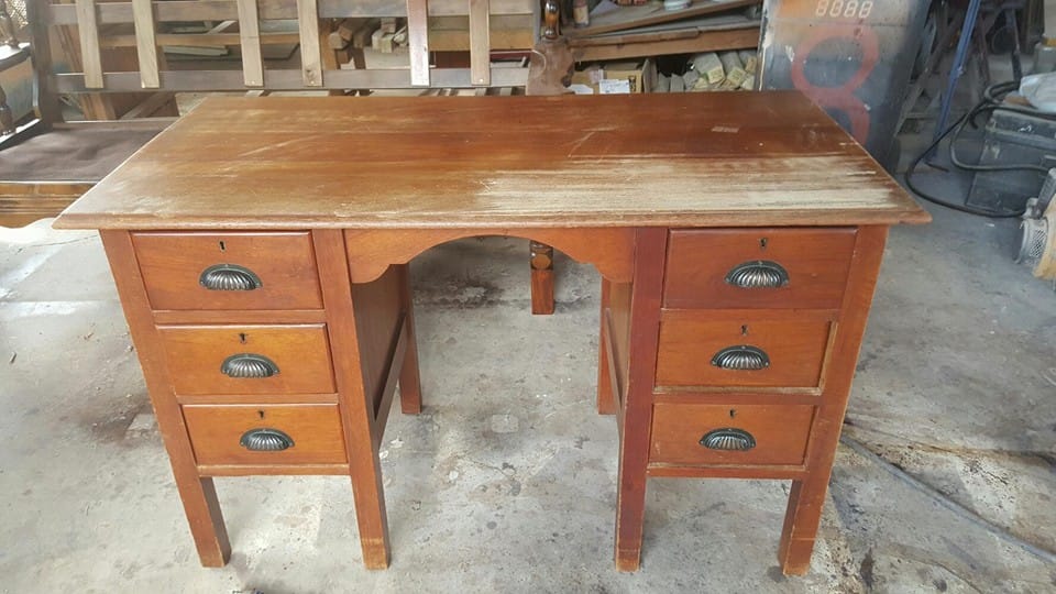 Teak desk early 1900