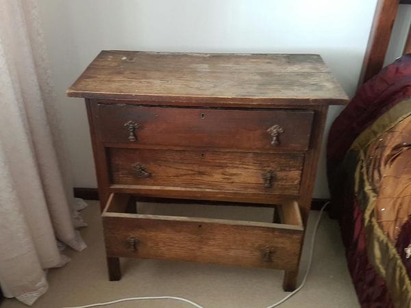 Bedside table — before restoration