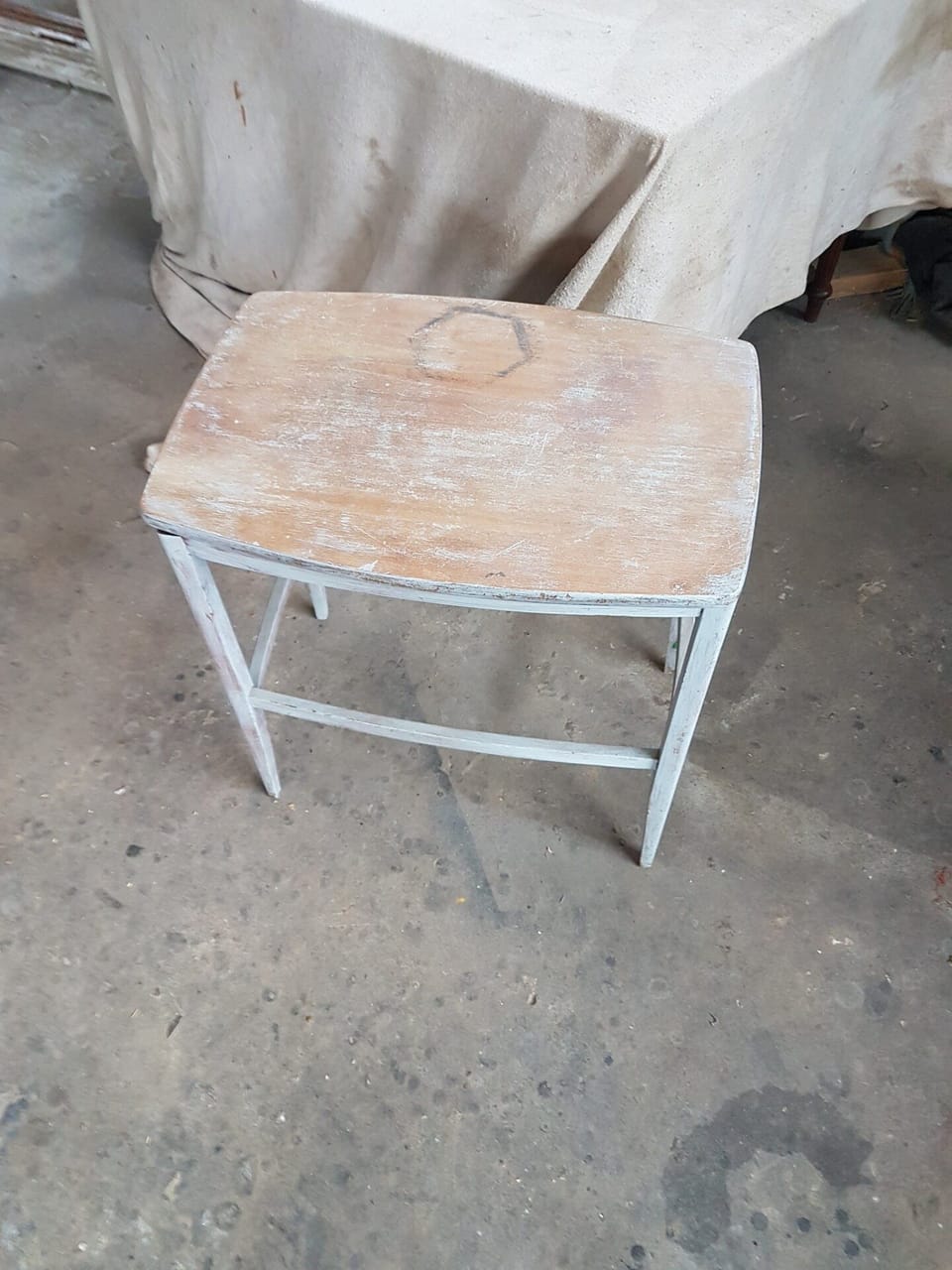 Nesting Table and Teak Stool