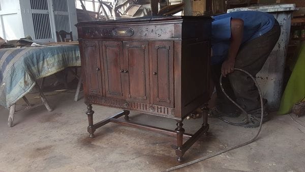 Old gramophone cabinet