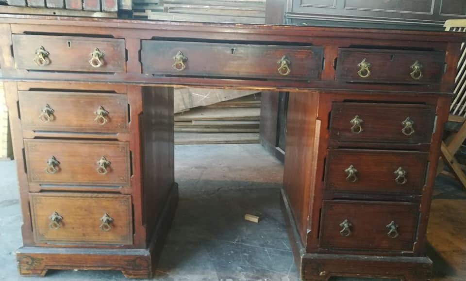 Refurbished desk — before restoration