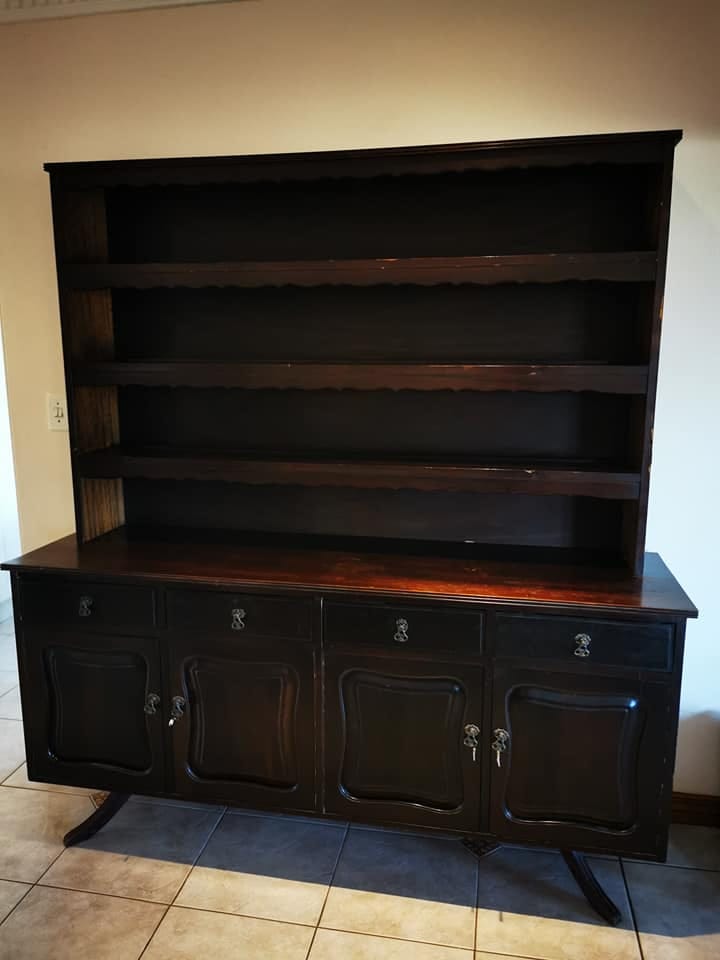 Imbuia dresser — before restoration