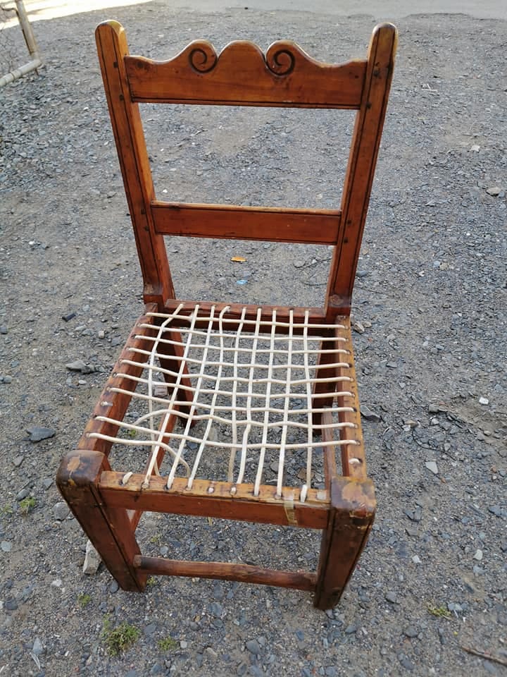Old Namaqualand chair — before restoration