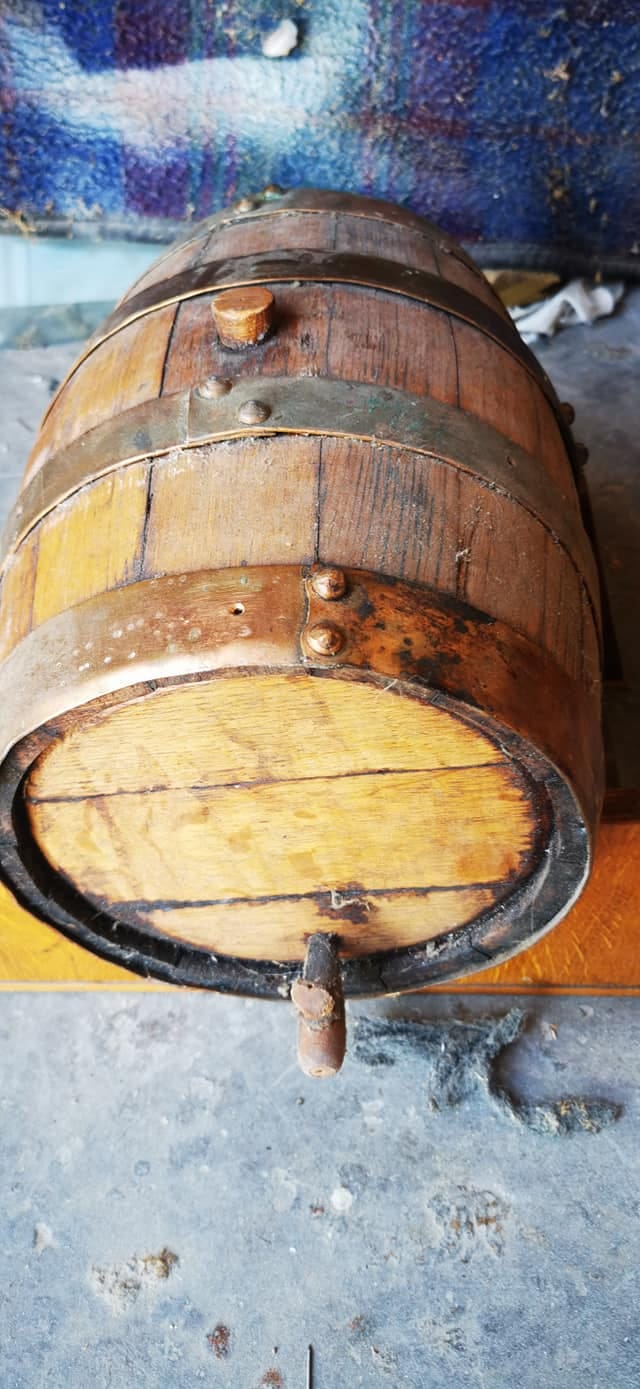 French Oak Barrel — before restoration