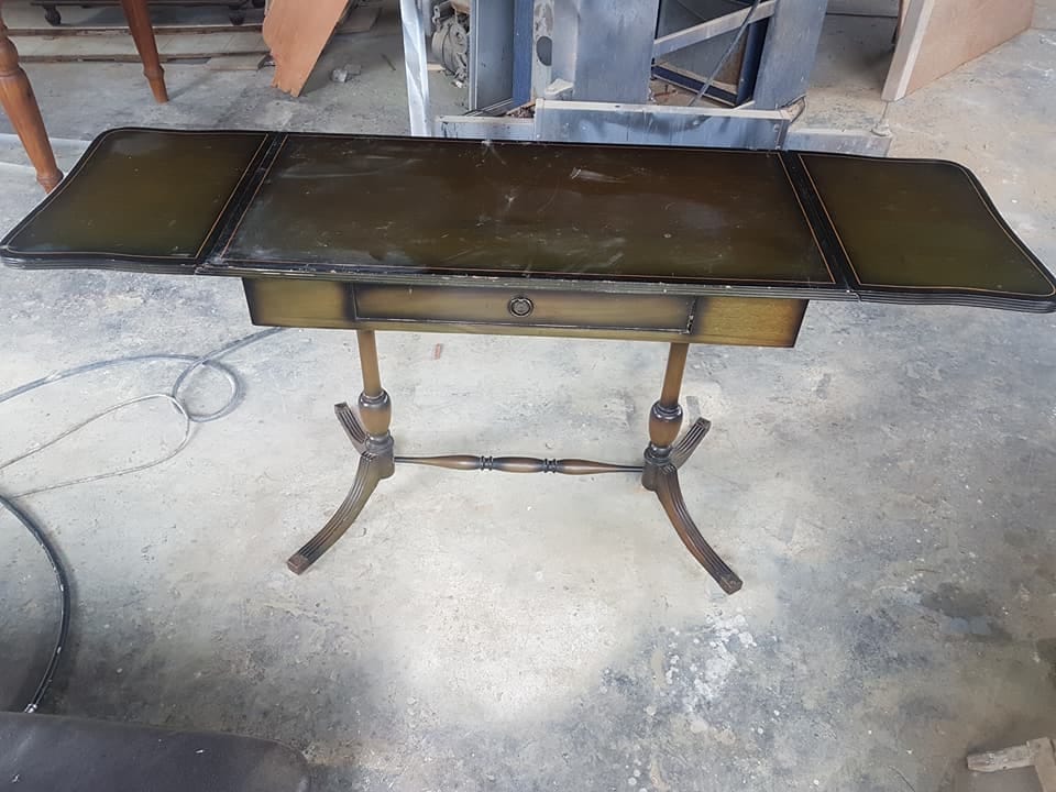 Retro fold-up table — before restoration