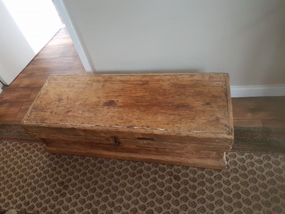 Antique toolbox — before restoration