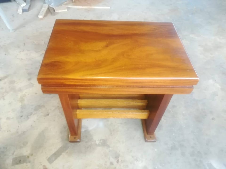 Volkskas Teak stool — after restoration