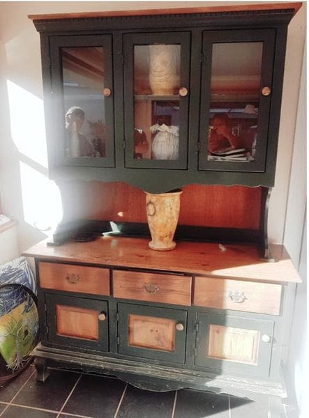 Refurbished wall cabinet — before restoration